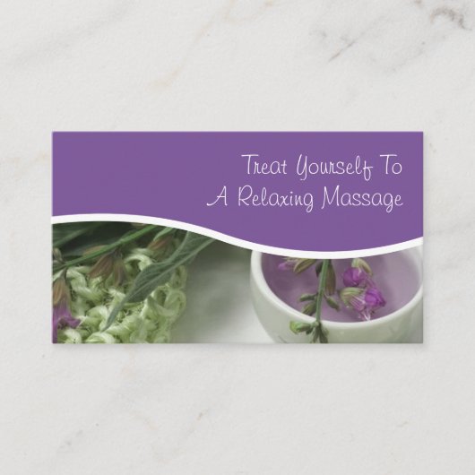 Cartes de visite de massage (Devant)
