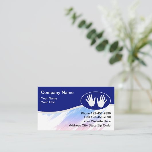 Cartes de visite de massage (Debout devant)