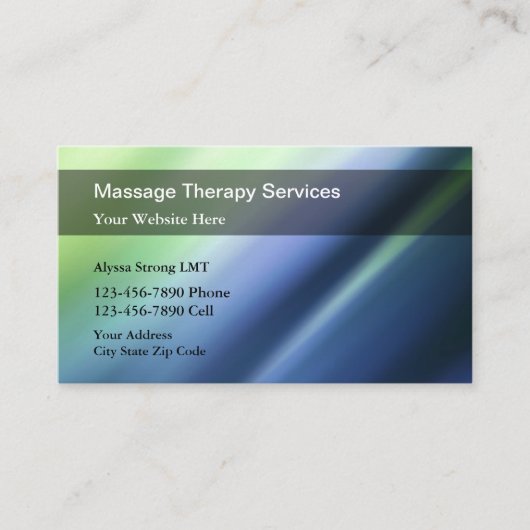 Cartes de visite de massage (Devant)