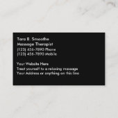 Cartes de visite de massage (Dos)