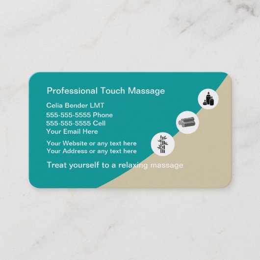 Cartes de visite de massage (Devant)