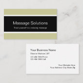Cartes de visite de massage (Devant / Derrière)