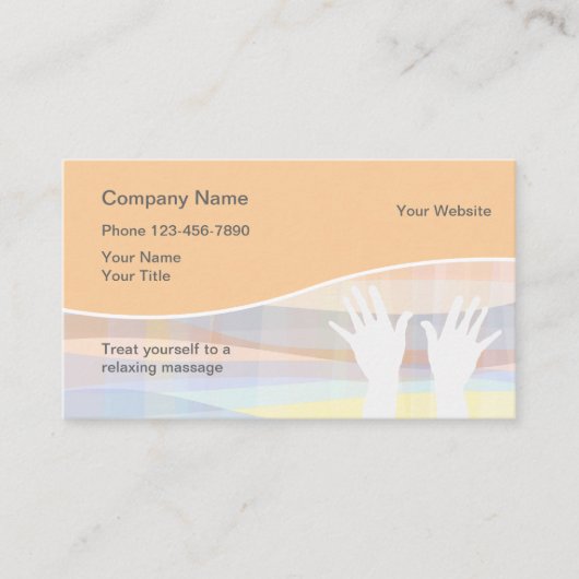 Cartes de visite de massage (Devant)