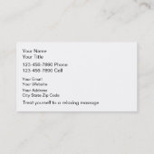 Cartes de visite de massage (Dos)