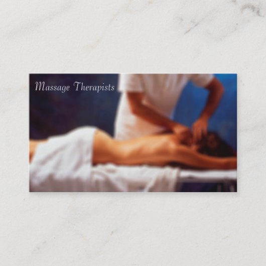 Cartes de visite de massage (Devant)