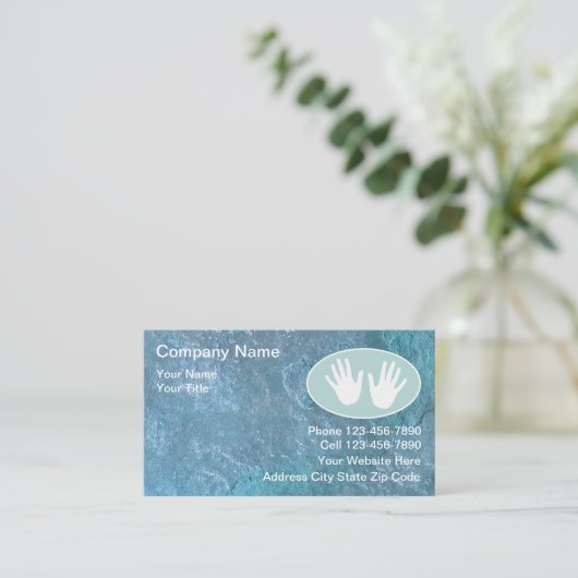 Cartes de visite de massage (Debout devant)