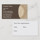 Cartes de visite de massage (Devant / Derrière)