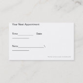 Cartes de visite de massage (Dos)