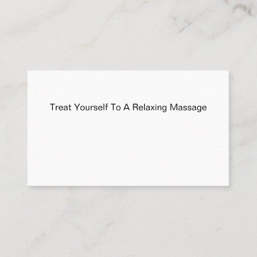 Cartes de visite de massage (Dos)