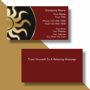 Cartes de visite de massage