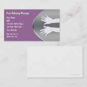 Cartes de visite de massage (Devant / Derrière)