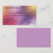 Cartes de visite de massage (Devant / Derrière)