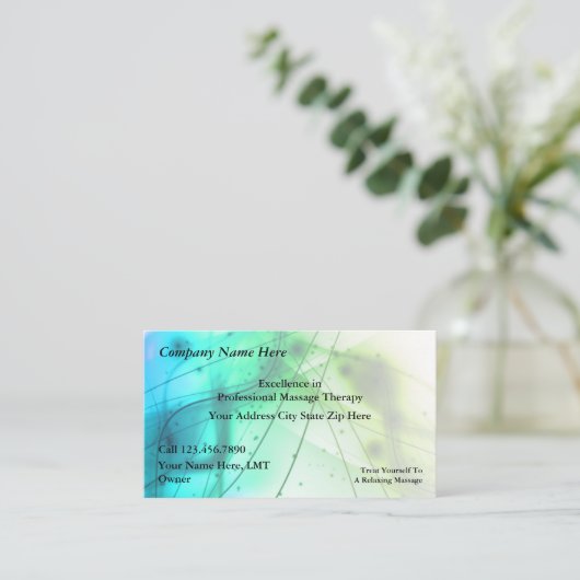 Cartes de visite de massage (Debout devant)