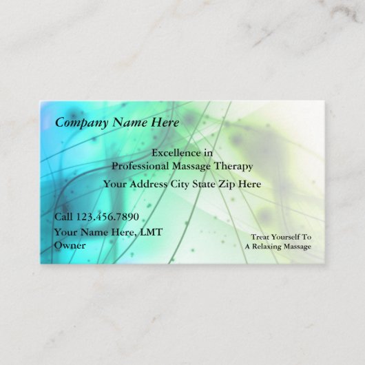 Cartes de visite de massage (Devant)