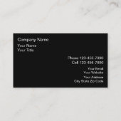 Cartes de visite de massage (Dos)