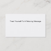 Cartes de visite de massage (Dos)