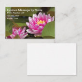 Cartes de visite de massage à thème floral (Devant / Derrière)