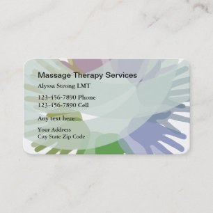 Cartes de visite de massage Abstrait moderne