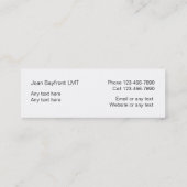 Cartes de visite de massage compacts (Dos)