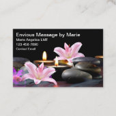 Cartes de visite de massage en pierres chaudes flo (Devant)