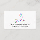 Cartes de visite de massage minimal moderne (Devant)