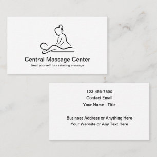 Cartes de visite de massage minimal moderne