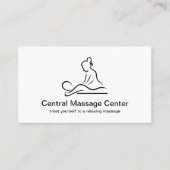 Cartes de visite de massage minimal moderne (Devant)