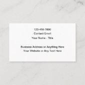 Cartes de visite de massage minimal moderne (Dos)