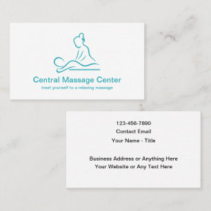 Cartes de visite de massage minimal moderne