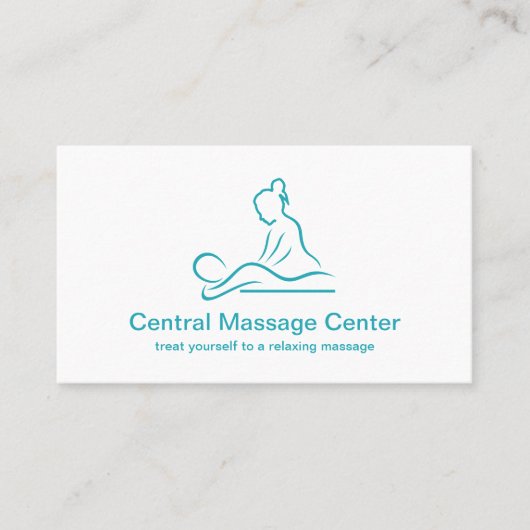 Cartes de visite de massage minimal moderne (Devant)