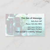 Cartes de visite de massage zen (Devant)