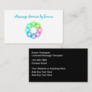 Cartes de visite de masseur tendance et moderne