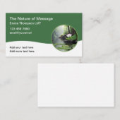 Cartes de visite de massothérapeutes agréés (Devant / Derrière)