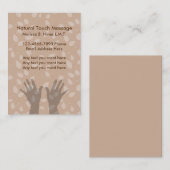 Cartes de visite de massothérapie (Devant / Derrière)