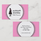 Cartes de visite de maternité blancs noirs roses (Devant / Derrière)