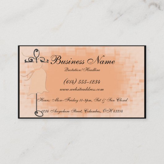 Cartes de visite de maternité de robe de pêche (Devant)