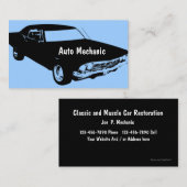 Cartes de visite de mécanicien automobile (Devant / Derrière)