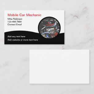 Cartes de visite de mécanicien automobile de voitu