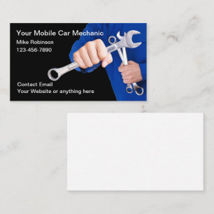 Cartes de visite de mécanicien automobile mobile