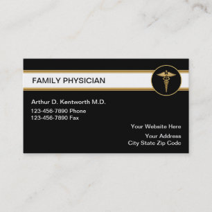Cartes de visite de médecin de famille