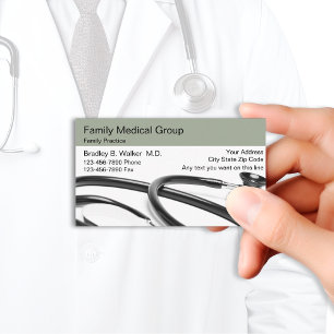 Cartes de visite de médecin de famille