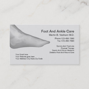 Cartes de visite de médecin des pieds et des chevi