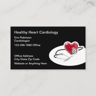 Cartes de visite de médecin en cardiologie médical