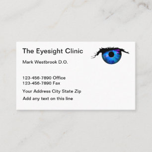 Cartes de visite de médecin oculaire médical