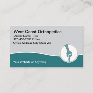 Cartes de visite de médecin orthopédique médical