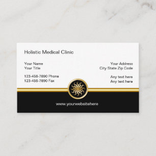 Cartes de visite de médecine holistique chic