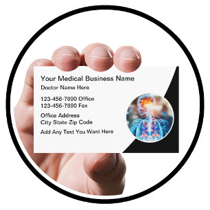 Cartes de visite de médecine interne médicale