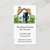Cartes de visite de ménage de la maison tendance (Devant)