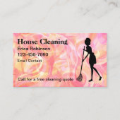 Cartes de visite de ménage de la maison tendance (Devant)