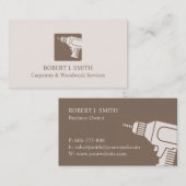 Cartes de visite de menuiserie d'icônes de perçage (Devant / Derrière)